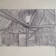 Barn Window Drawing