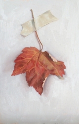 untitled (leaf study 1) : Oil on board. 6"x9" 2015 (SOLD)