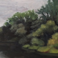 Charles River Reservation 1: Oil on board. 9″x 12" 2017