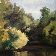 Charles River Reservation 2 : Oil on board. 9″x 12" 2017